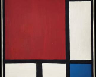 Abstract Red Blue White And Yellow Composition Attributed To Piet Cornelis Mondrian 1872-1944