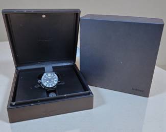 U-Boat Left Hook Carbon Fiber Wrist Watch With Original Case