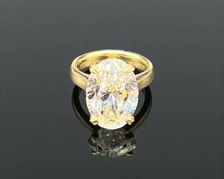 10.02 CT Diamond 18K Gold Ring F VS1 LAB GROWN With IGI Certificate