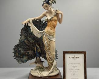 Large Giuseppe Armani Figurine: Limited Ed. 1753/3000 "Isadora" 633C w/ COA, Damaged Box