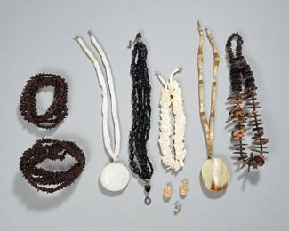 9-Piece Interesting Jewelry Lot Consisting Of 6 Necklaces, 2 Pendants, And One Earring