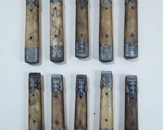 10Pc Antique Bone Or Hoof Blade Handles