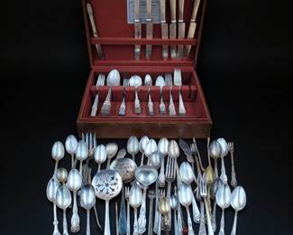 97Pc Collection Of Antique Flatware