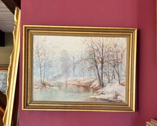 Vintage Jess Hobby Oil on Canvas