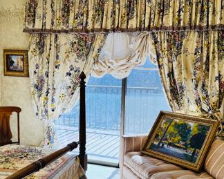 Custom Bed Linens and Matching Window Treatments For Sale