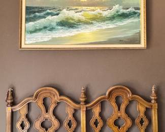 Queen Vintage Headboard adn Seascape
