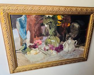 Still Life Oil on Canvas Signed