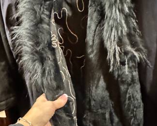 Women's Rabbit & Raccoon long vest SIze M