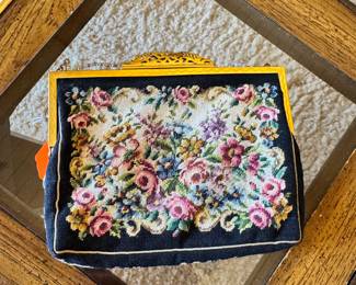 Vintage Jolles Needlepoint Coin Purse