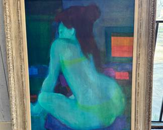 Gustav Luken 
“Girl in Swimsuit “ original signed 