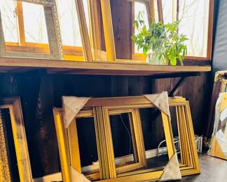 Wood Frames. Carved Wood, Painted Frames, Ornate, Gilded, Assorted Sizes and colors