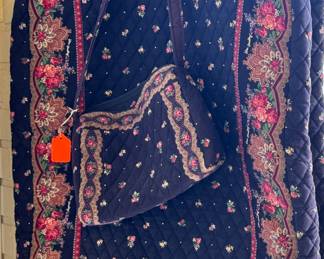 Vintage Discontinued Vera Bradley Petit Point Floral