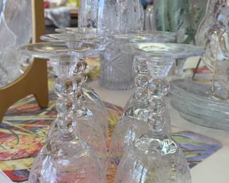 Vintage Cambridge Etched Rose