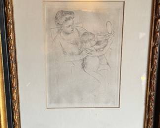 Mary Cassatt Etching Original