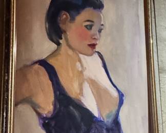 Mort Luby Oil on Canvas Portrait