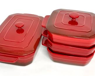 Red Martha Stewart Stoneware Baking Dish Set