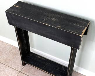 Black Wood Skinny Side Accent Table