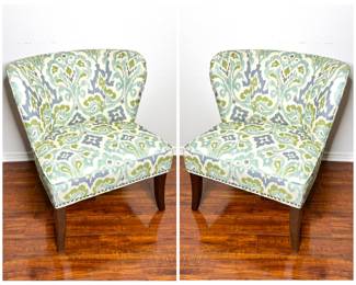 Set of 2 Armless Accent Chairs