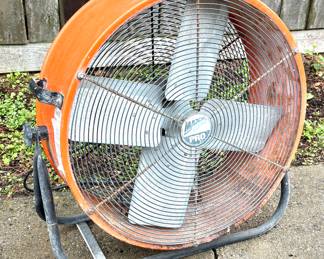 Large Orange Maxx Air Pro Industrial Drum Fan