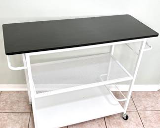 Black and White Light Utility Cart on Casters