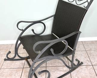 Wrought Iron Patio Rocker 1