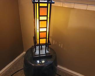 Robert Louis Tiffany Prairie Style Mission Accent table lamp