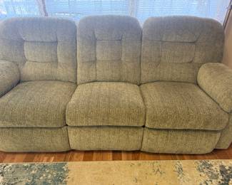 LANE DUAL MANUAL RECLINE SOFA. PROFESSIONALLY CLEANED IN NOV 2025