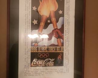 1996 Olympic Torch Relay Coca-Cola Commemorative Poster