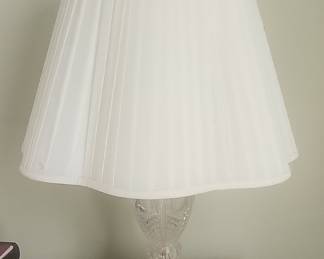 Princess House Crystal Table Lamp with Pleated Shade