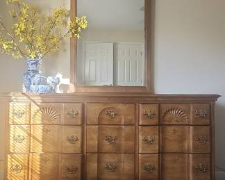  French Provincial Dresser with Mirror