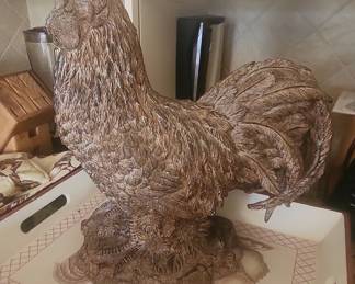 Large "Bronze" Rooster Figurine
