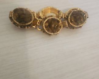 Vintage Bracelet with Tiger's Eye Stones