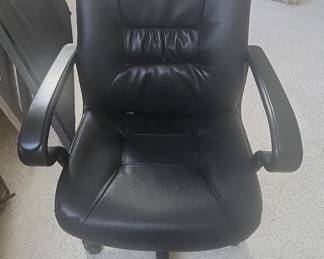 Black Faux Leather Executive Office Chair