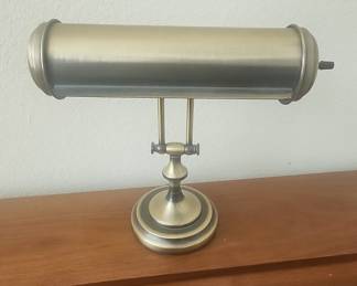 Vintage Brass Banker's Lamp with Underwriters Laboratories Label