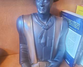 Bust of John Wayne in Cowboy Hat and Vest