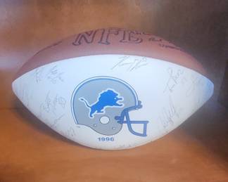 Detroit Lions 1996 Team Signed Football
