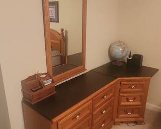 Oak Dresser with Mirror