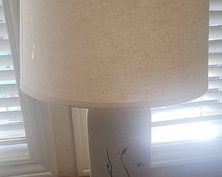 Modern Ceramic Table Lamp with Branch and Bird Motif