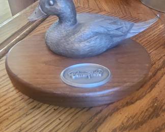 Remington Bronze Duck Decoy Sculpture