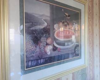 Framed Still Life and Landscape Print