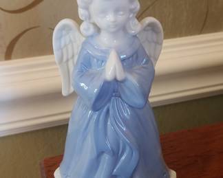 Precious Moments Porcelain Angel Figurine, Blue Dress