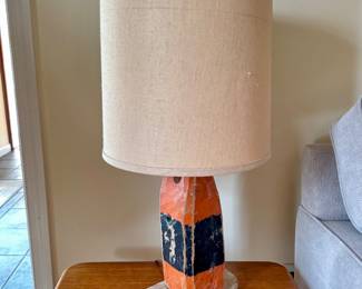 Buoy and driftwood lamp from Nova Scotia