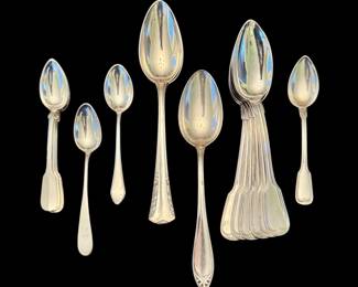 Variety of 800 Silver spoons