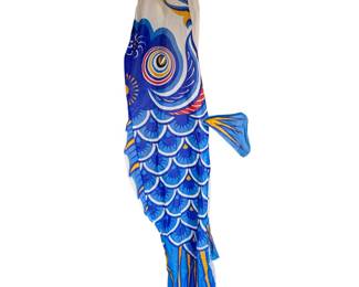 Large Blue Fish Streamer from the Japanese Boys Day - designed to motivate young boys to become strong and tough, like Carp