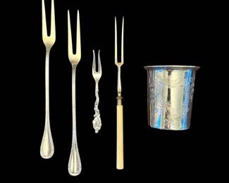 800 Silver Forks and Cup