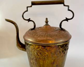 Brass kettle with Copper lid