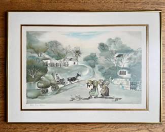 Zina Roitman - "Amish Picture" serigraph on paper, limited edition 21/250