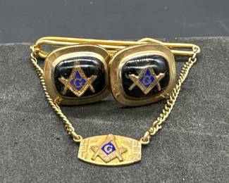 Masonic Tie Tack and Cuff Links