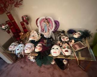 Clay/porcelain theater mask collection