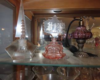 Perfume bottles and bottle collection.